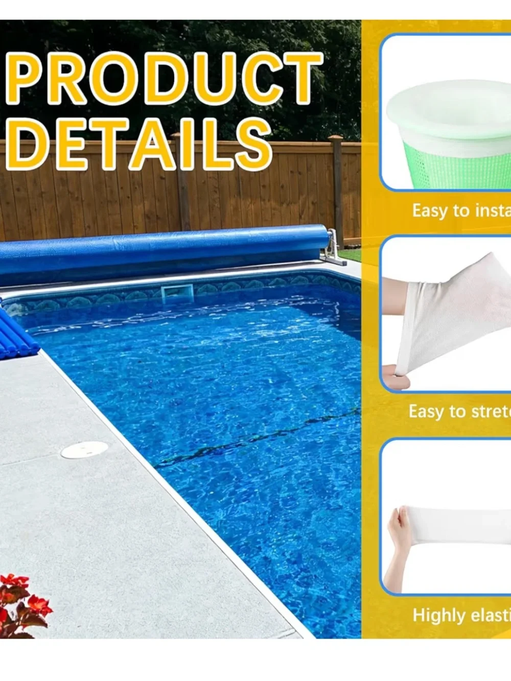 Blue Pool Skimmer Net Replacement 30 Sleeves